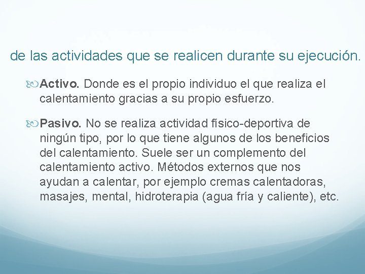 de las actividades que se realicen durante su ejecución. Activo. Donde es el propio de las actividades que se realicen durante su ejecución. Activo. Donde es el propio
