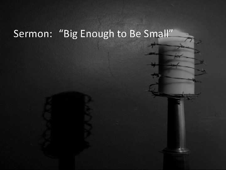 Sermon: “Big Enough to Be Small” 