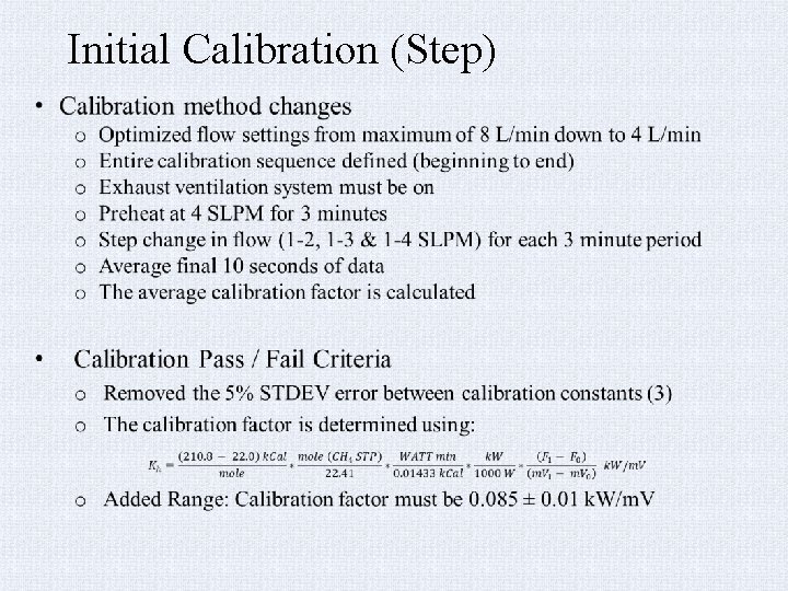 Initial Calibration (Step) 