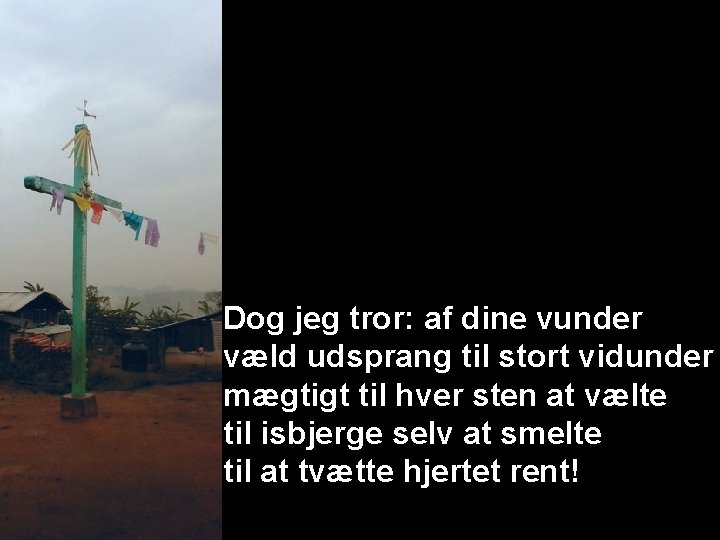 Dog jeg tror: af dine vunder væld udsprang til stort vidunder mægtigt til hver