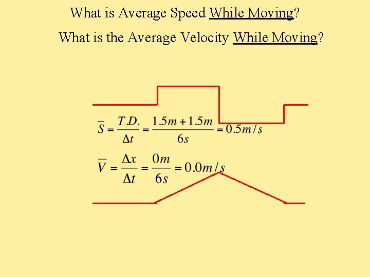 What is Average Speed While Moving? What is the Average Velocity While Moving? 