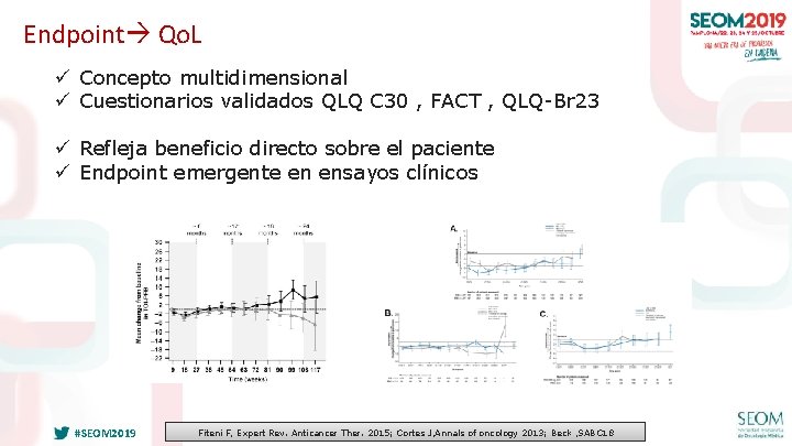 Endpoint Qo. L ü Concepto multidimensional ü Cuestionarios validados QLQ C 30 , FACT