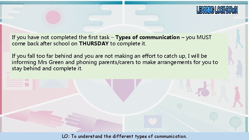 If you have not completed the first task – Types of communication – you