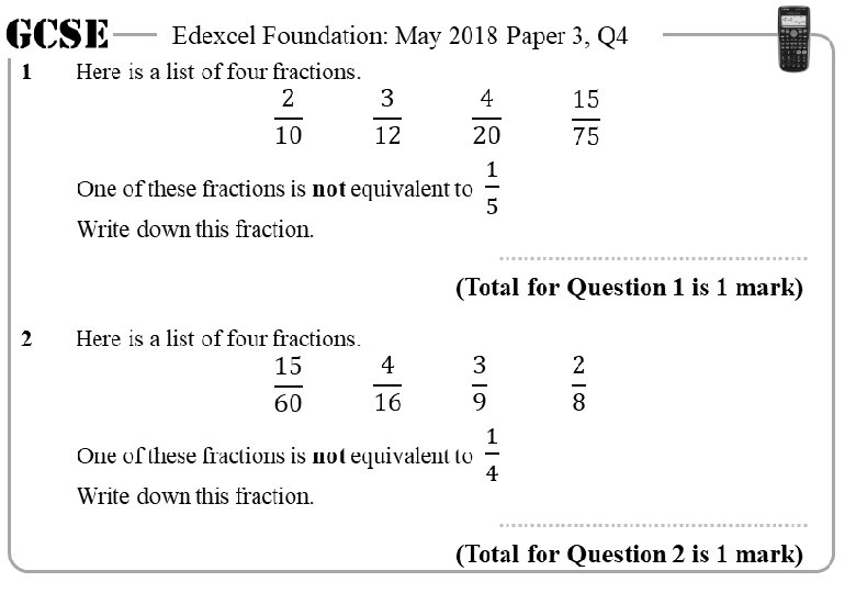 GCSE Edexcel Foundation: May 2018 Paper 3, Q 4 1 (Total for Question 1