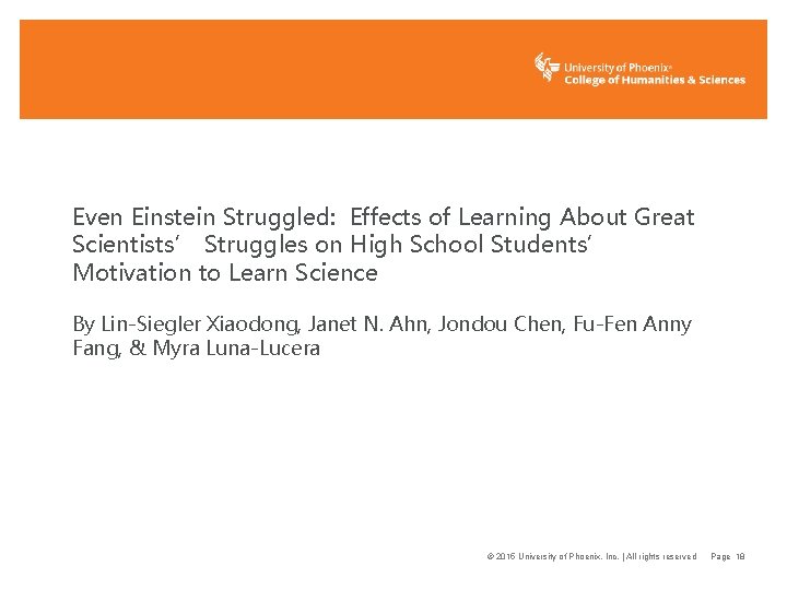 Even Einstein Struggled: Effects of Learning About Great Scientists’ Struggles on High School Students’