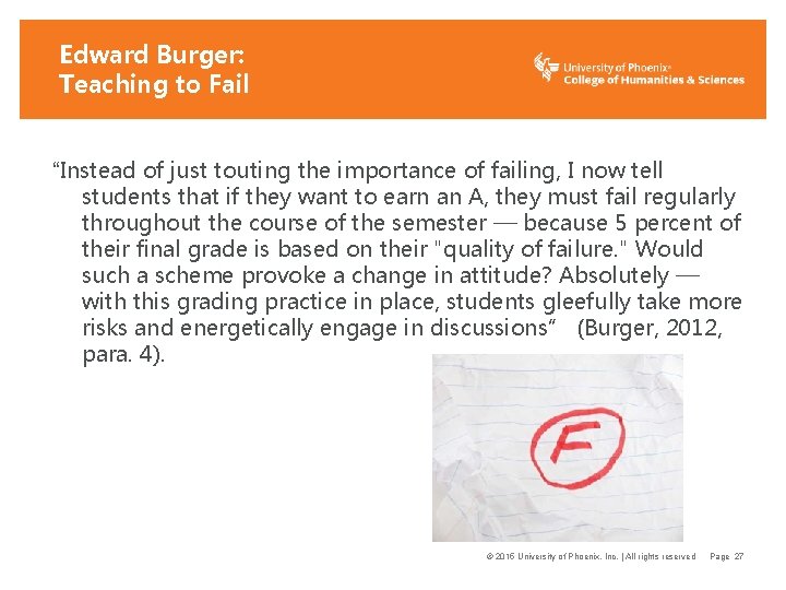 Edward Burger: Teaching to Fail “Instead of just touting the importance of failing, I