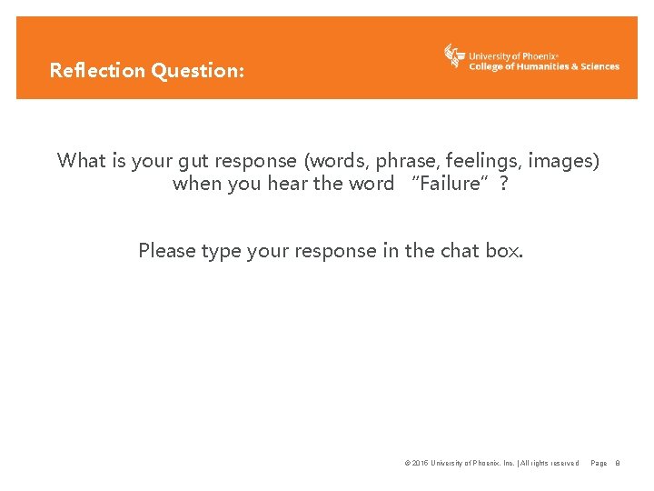 Reflection Question: What is your gut response (words, phrase, feelings, images) when you hear