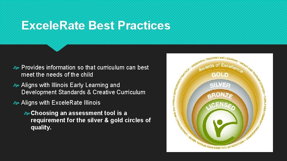 Excele. Rate Best Practices Provides information so that curriculum can best meet the needs Excele. Rate Best Practices Provides information so that curriculum can best meet the needs