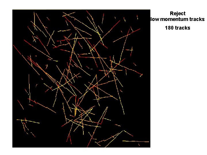 Reject low momentum tracks 180 tracks 