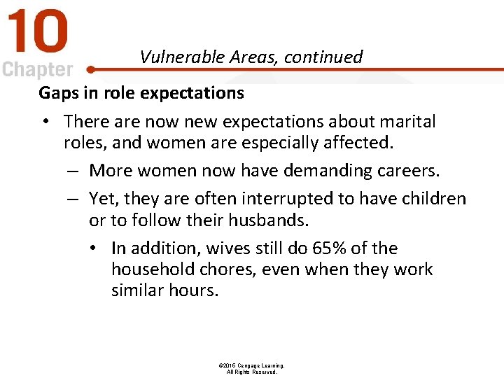 Vulnerable Areas, continued Gaps in role expectations • There are now new expectations about