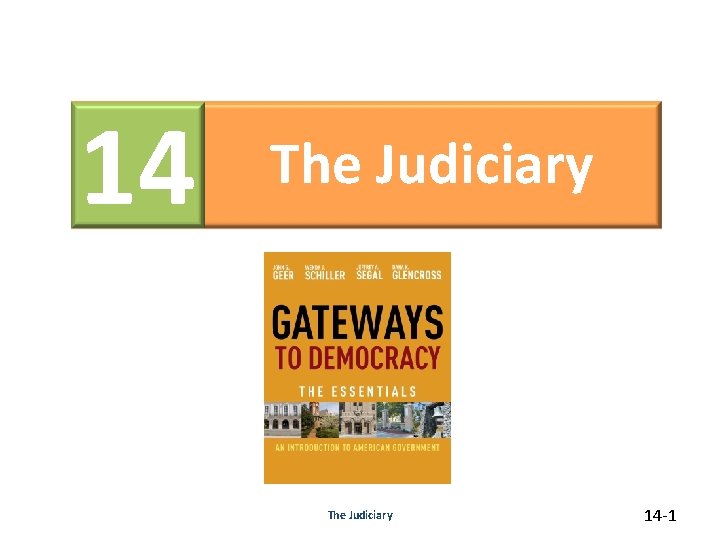 14 The Judiciary 14 -1 