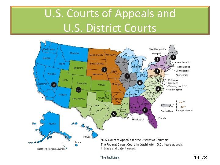U. S. Courts of Appeals and U. S. District Courts The Judiciary 14 -28