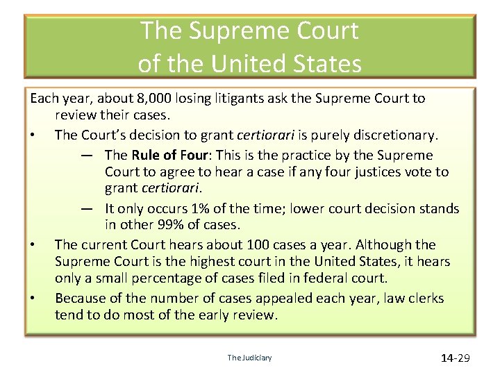 The Supreme Court of the United States Each year, about 8, 000 losing litigants