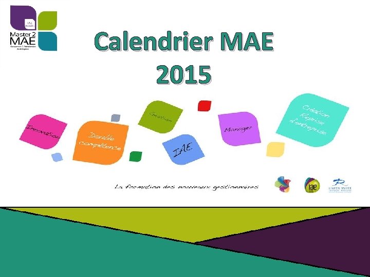 Calendrier MAE 2015 