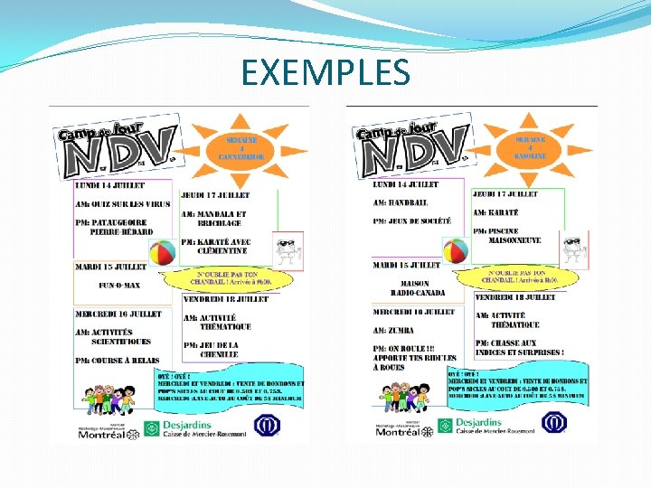 EXEMPLES 