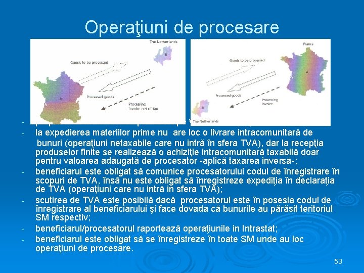 Operaţiuni de procesare - - proprietarul mărfurilor va plăti TVA pe valoarea manoperei. la