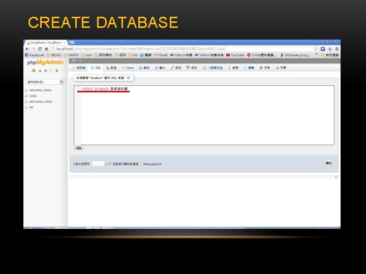 CREATE DATABASE 