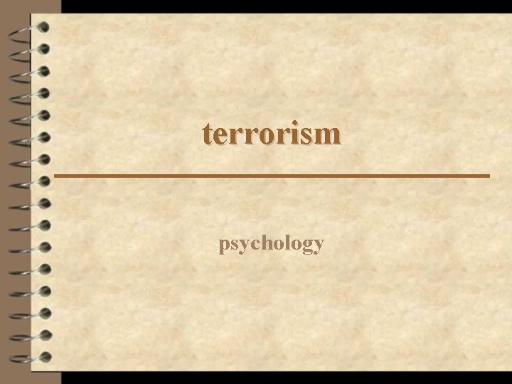 terrorism psychology 