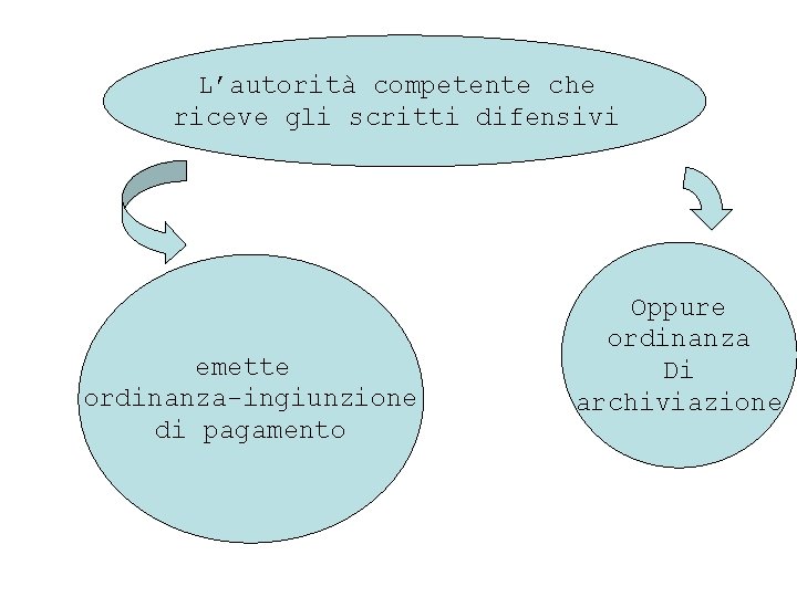 L’autorità competente che riceve gli scritti difensivi emette ordinanza-ingiunzione di pagamento Oppure ordinanza Di