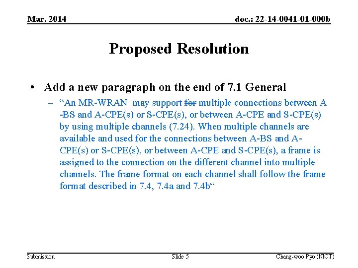 Mar. 2014 doc. : 22 -14 -0041 -01 -000 b Proposed Resolution • Add