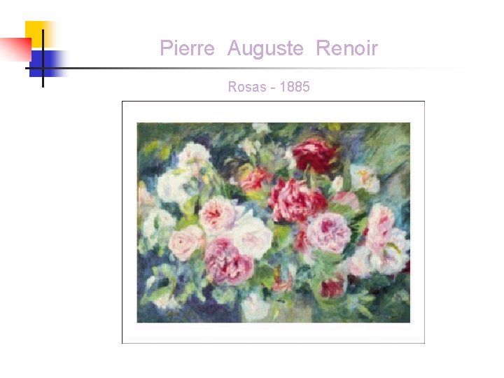 Pierre Auguste Renoir Rosas - 1885 