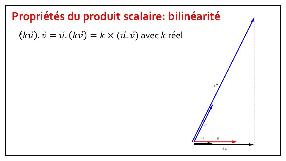 Propriétés du produit scalaire: bilinéarité • 