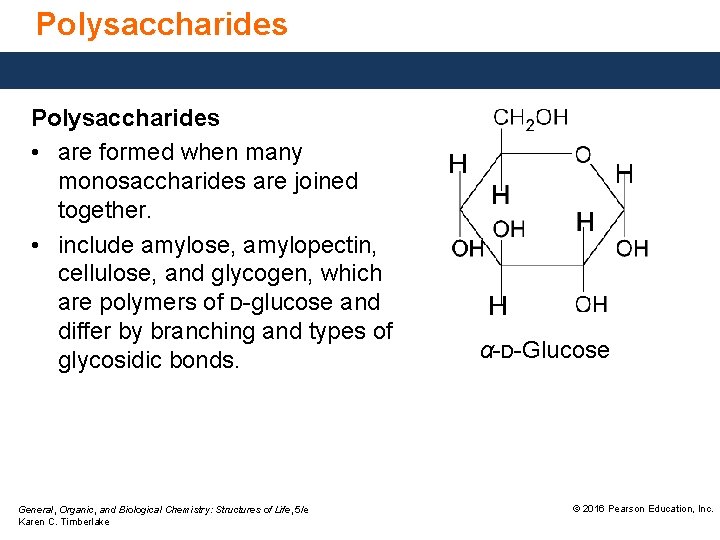 Polysaccharides • are formed when many monosaccharides are joined together. • include amylose, amylopectin,
