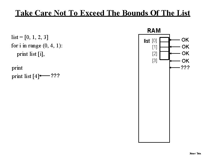 Take Care Not To Exceed The Bounds Of The List list = [0, 1, Take Care Not To Exceed The Bounds Of The List list = [0, 1,