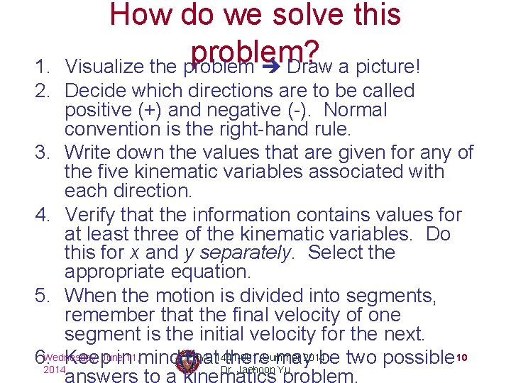 How do we solve this problem? Visualize the problem Draw a picture! 1. 2.