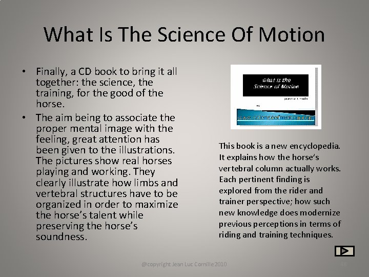 What Is The Science Of Motion • Finally, a CD book to bring it