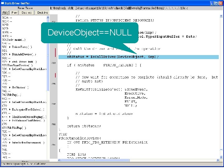 Device. Object==NULL 