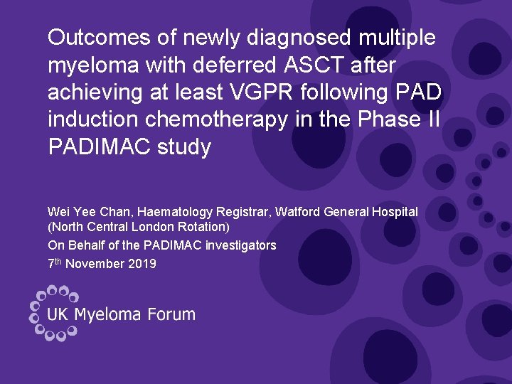 Outcomes of newly diagnosed multiple myeloma with deferred ASCT after achieving at least VGPR