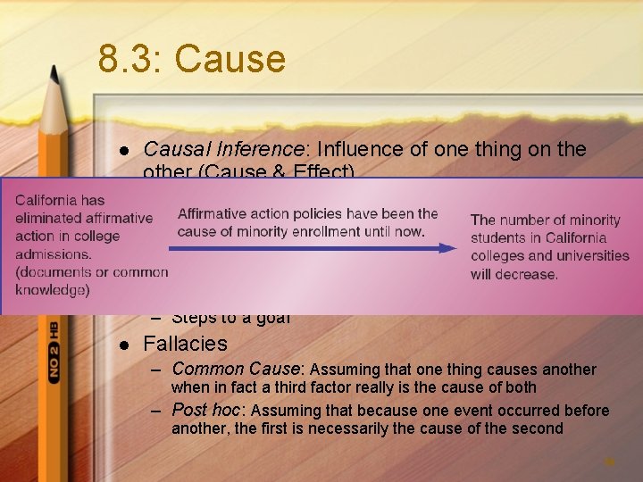 8. 3: Cause l l Causal Inference: Influence of one thing on the other