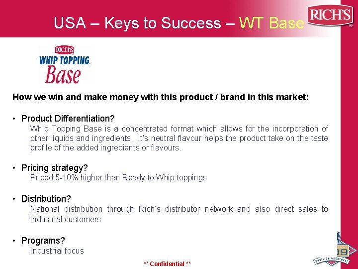 USA – Keys to Success – WT Base How we win and make money USA – Keys to Success – WT Base How we win and make money