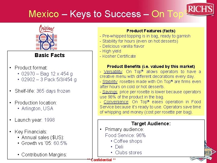 Mexico – Keys to Success – On Top® Basic Facts • Product format: •