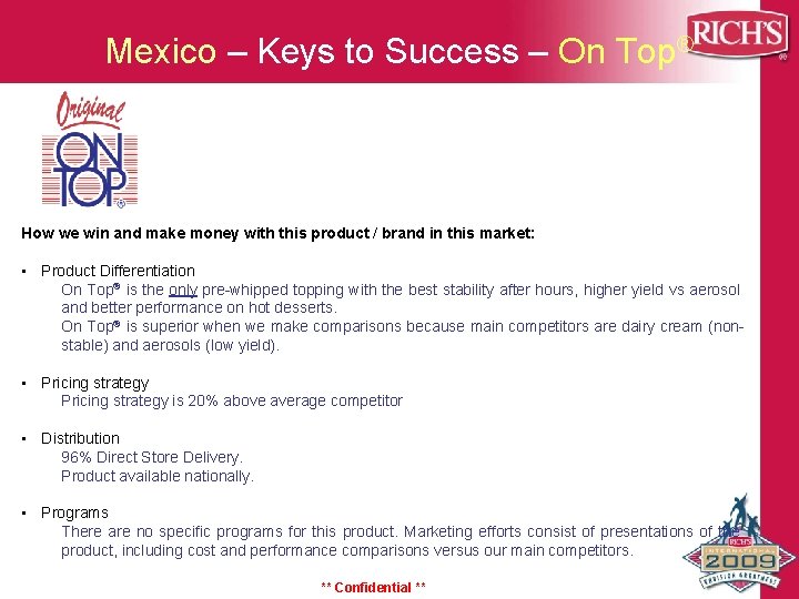 Mexico – Keys to Success – On Top® How we win and make money Mexico – Keys to Success – On Top® How we win and make money