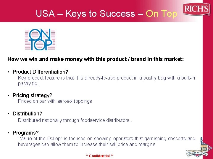 USA – Keys to Success – On Top How we win and make money