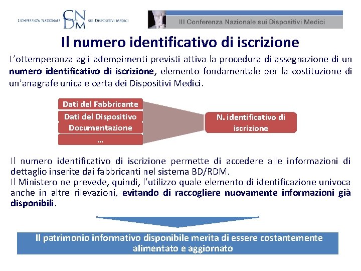 Il numero identificativo di iscrizione L’ottemperanza agli adempimenti previsti attiva la procedura di assegnazione