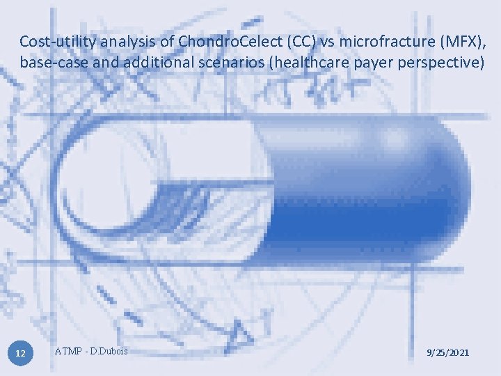 Cost-utility analysis of Chondro. Celect (CC) vs microfracture (MFX), base-case and additional scenarios (healthcare