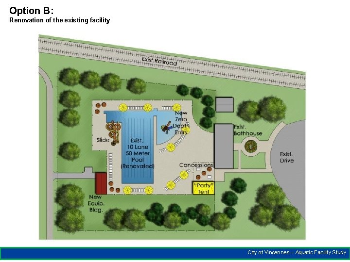 Option B: Renovation of the existing facility City of Vincennes – Aquatic Facility Study