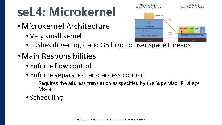 se. L 4: Microkernel • Microkernel Architecture • Very small kernel • Pushes driver
