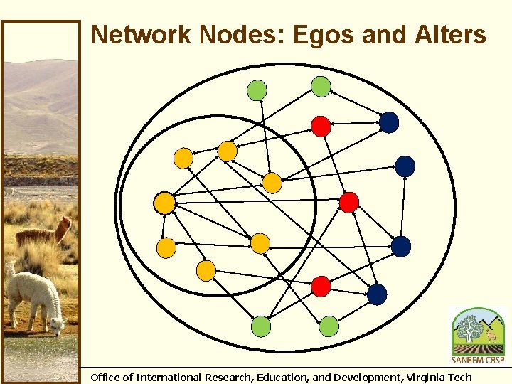 Network Nodes: Egos and Alters Office of International Research, Education, and Development, Virginia Tech