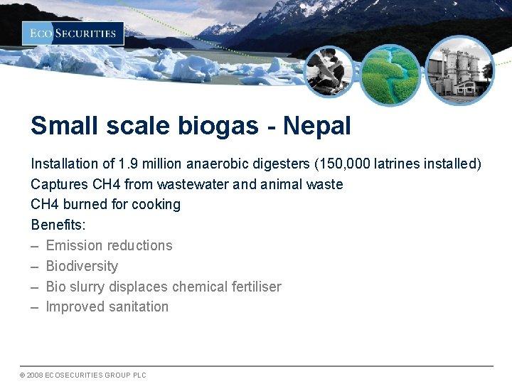 Small scale biogas - Nepal Installation of 1. 9 million anaerobic digesters (150, 000