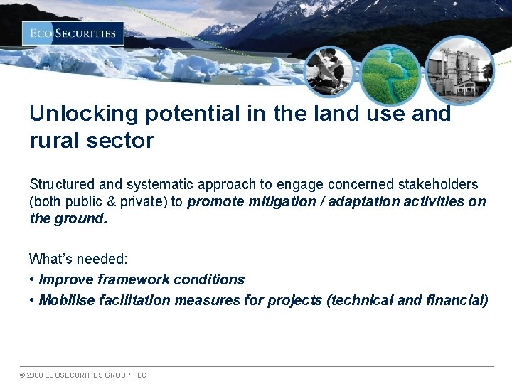 Unlocking potential in the land use and rural sector Structured and systematic approach to