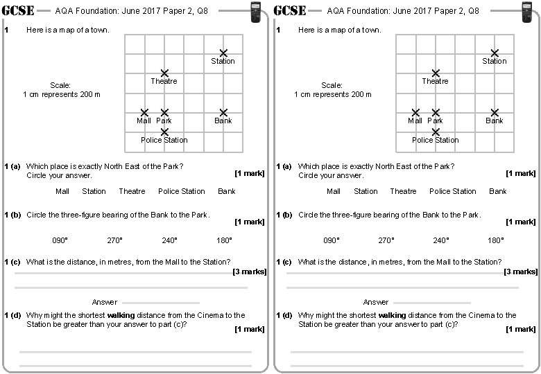 AQA Foundation: June 2017 Paper 2, Q 8 1 AQA Foundation: June 2017 Paper