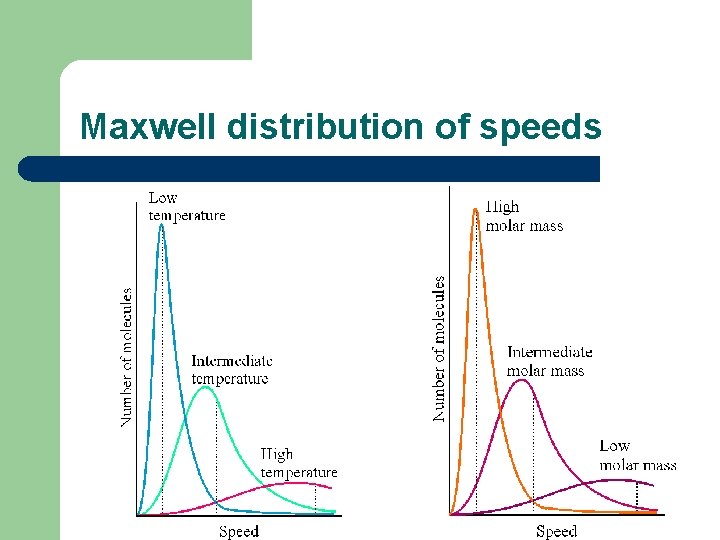 Maxwell distribution of speeds 