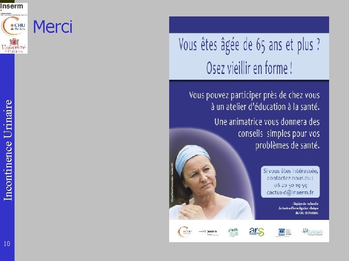 Incontinence Urinaire Merci 10 