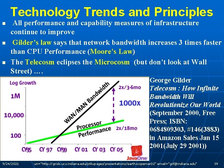 Technology Trends and Principles n n n All performance and capability measures of infrastructure