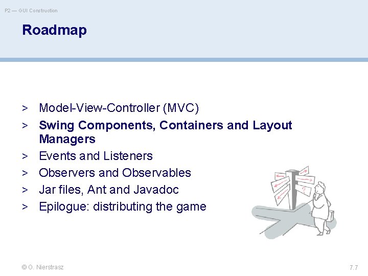 P 2 — GUI Construction Roadmap > Model-View-Controller (MVC) > Swing Components, Containers and