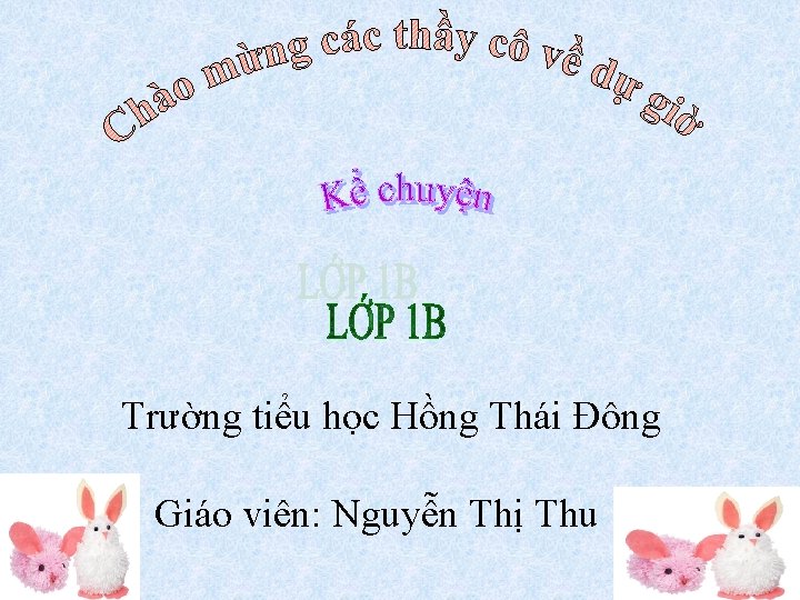 Trường tiểu học Hồng Thái Đông Giáo viên: Nguyễn Thị Thu 